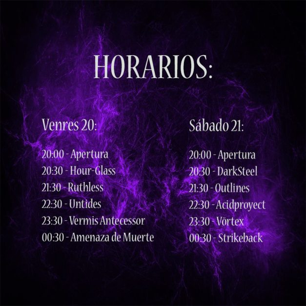 galicia metalhead horarios